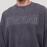 GymBeam Pulover Persistence Washed Gray · záber 2