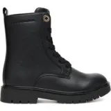 Pohodni čevlji Tommy Hilfiger Lace-Up Bootie T3A5-34012-1355 S Črna - Velikost: 31 | Barva: čierna | Starostna skupina: Odrasli | Spol: Ženski · záber 1