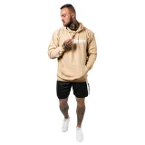 GymBeam Moški pulover s kapuco PRO Sand - Barva: béžová | Starostna skupina: Odrasli | Teža: 0,46 g | Pakiranje: 24 · záber 6