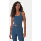 Girlfriend Collective Top Tommy 1045 Mornarsko modra Slim Fit · záber 4