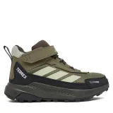Trekking čevlji adidas Terrex Anylander Mid Climaproof Children Hiking Shoes KJ2671 Zelena · záber 2