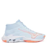 Čevlji za športe v zaprtih prostorih Mizuno Wave Lightning Elite Mid V1GC2605 Svetlo modra - Velikost: 40 | Barva: modrá | Starostna skupina: Odrasli | Spol: Ženski · záber 2