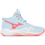 Čevlji za športe v zaprtih prostorih Mizuno Wave Momentum Pro Mid V1GC2545 Svetlo modra - Velikost: 39 | Barva: modrá | Starostna skupina: Odrasli | Spol: Ženski · záber 3