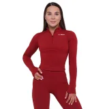 GymBeam Ženska športna majica Ignite Dark Red - Velikost: XS | Barva: červená | Starostna skupina: Odrasli | Teža: 0,15 g | Pakiranje: 80 · záber 6