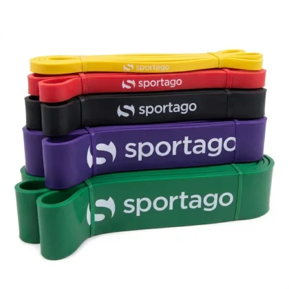 Posilňovacie gumy Sportago Pase - univerzálna sada - extra lehká + lehká + střední