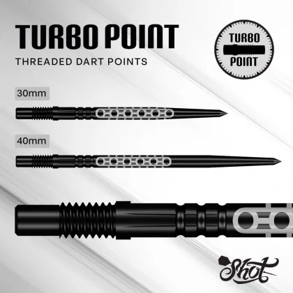 Hroty na šípky Shot Turbo Point Goths čierne 30mm 3ks