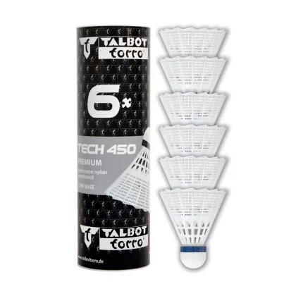 Bedmintonové loptičky TALBOT TORRO Tech 450 Medium 6ks - biele