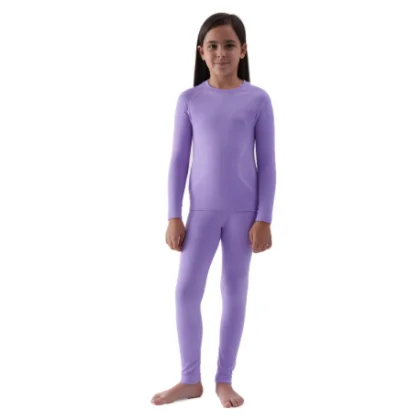 Dievčenské termoprádlo vrchný a spodný diel 4F JUNIOR SEAMLESS UNDERWEAR-JWAW24USEAF150-51S-VIOLET
