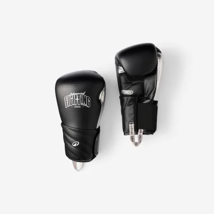 DOMYOS Boxerské penové rukavice z monobloku pre skúsených čierne 16 oz
