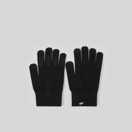 Pletené rukavice Touch Screen unisex - čierne