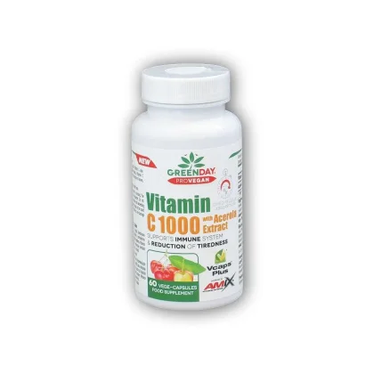 Amix Nutrition ProVEGAN Vitamin C 1000 s extraktem z aceroly 60 kapslí