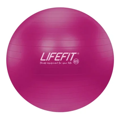 Lifefit Gymnastický míč Anti-burst 65 cm bordó