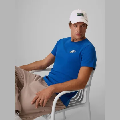 Pánske slim hladké tričko - modré