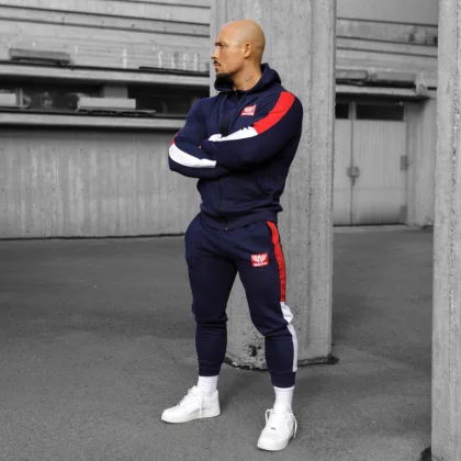 Pánska tepláková súprava Iron Aesthetics Tricolora, čierna