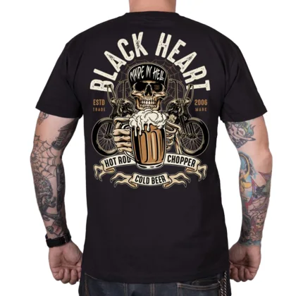 BLACK HEART Beer Biker čierna - 3XL