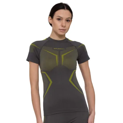 Brubeck Dry s krátkym rukávom SS1465W Grey/Lime - XL