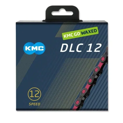 Kmc DLC 12 černo-růžový Waxed BOX řetěz