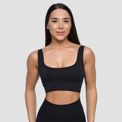 GymBeam Bezšvová športová podprsenka Lift Black XL