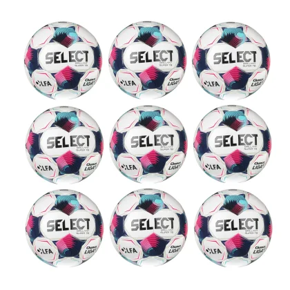 Výhodný set - 9x Futbalová lopta SELECT FB Brillant Super TB CZ Chance Liga 2026/27 5 bielo-ružová