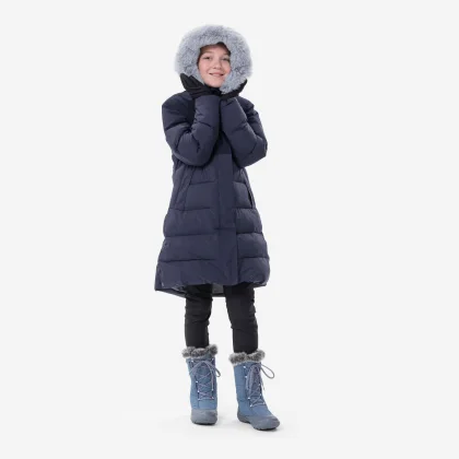 QUECHUA Detská prešívaná turistická bunda NH500 7-15 r. tmavomodrá 14-15 r (160-166 cm)