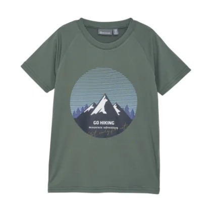 Chlapčenské tričko s krátkym rukávom COLOR KIDS T-shirt W. Print - S S, dark forest