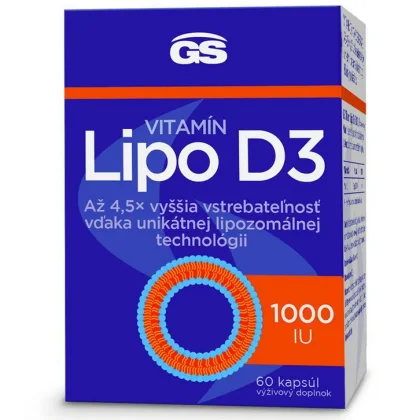 GS Vitamín Lipo D3 1000 IU Darček 60+10 navyše (70cps)
