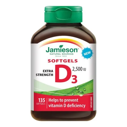 JAMIESON Vitamín D3 2500 IU 135 kapsúl