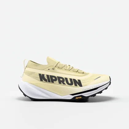KIPRUN Dámska obuv na trailový beh s karbónovým plátom Kipsummit Race béžová 37 1/2