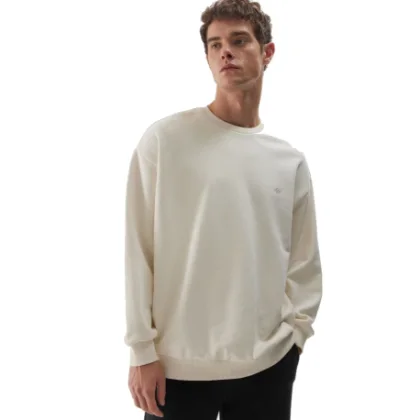 Pánská mikina 4F SWEATSHIRT-WAW24TSWSU1313-11S-OFF WHITE