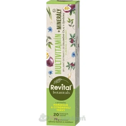 Revital Botanicals MULTIVITAMÍN + MINERÁLY rakytník 20 šumivých tabliet