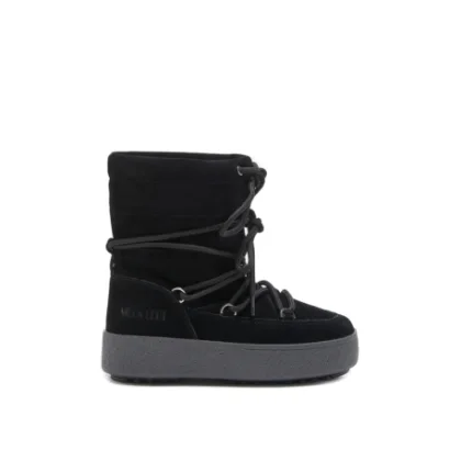 Dívčí kotníkové zimní boty MOON BOOT JTRACK SUEDE, 003 black