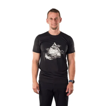 Pánske turistické tričko s krátkym rukávom NORTHFINDER NADAR-269black