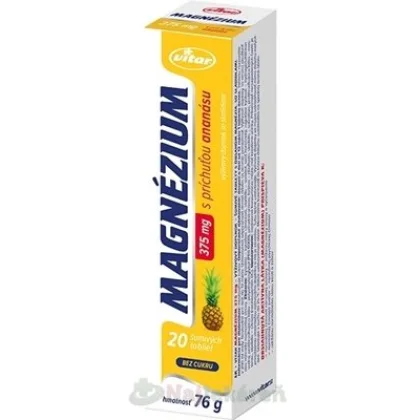 VITAR MAGNÉZIUM 375 mg s príchuťou ananásu 20 ks