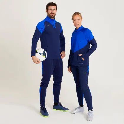 KIPSTA Dámske tréningové nohavice na futbal Viralto modré S (W28 L31)