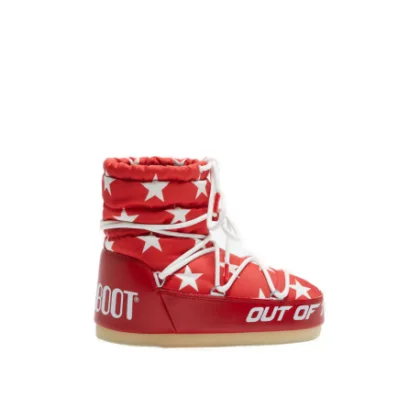 Dámske nízke zimné topánky MOON BOOT LIGHT LOW STARS, 002 red-white