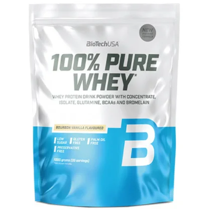 BioTechUSA 100% PURE WHEY príchuť bourbon vanilka 900g