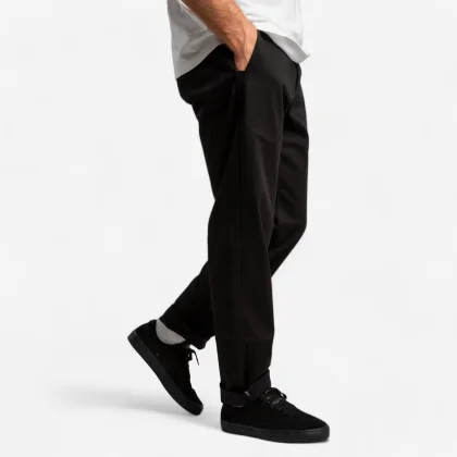 DECATHLON Skateboardové nohavice chino CN500 Heavy čierne L