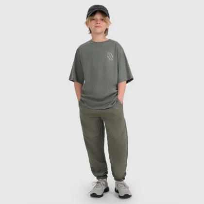Teplákové jogger kalhoty chlapecké - šedé