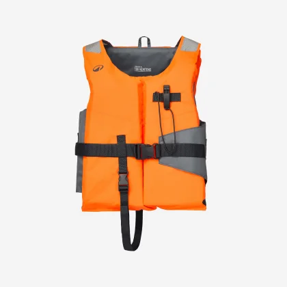 DECATHLON Penová záchranná vesta 100 N 100LJ Easy oranžovo-sivá 60-80 kg