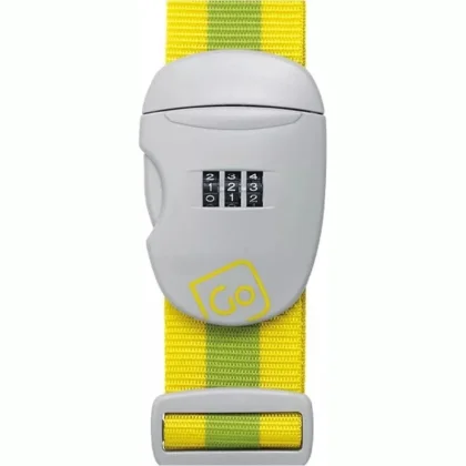 Go Travel popruh na zavazadla Combi Luggage Strap yellow/green