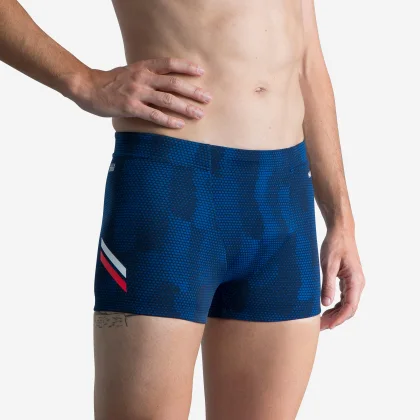DECATHLON PÁNSKE BOXERKOVÉ PLAVKY FITI MODRÁ/BIELA/ČERVENÁ S
