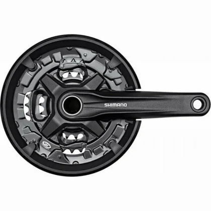 Shimano kliky FC-MT210-L, 175mm 40-30-22 zubů, černé, s krytem, 9 speed, v krabičce (VÝPRODEJ)