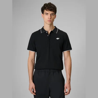 Polo tričko regular pánske - čierne