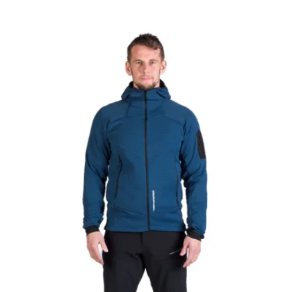 Pánska turistická mikina so zipsom NORTHFINDER GIOELE-282blueblack