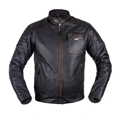 Letná kožená moto bunda W-TEC Gradac Farba čierna,