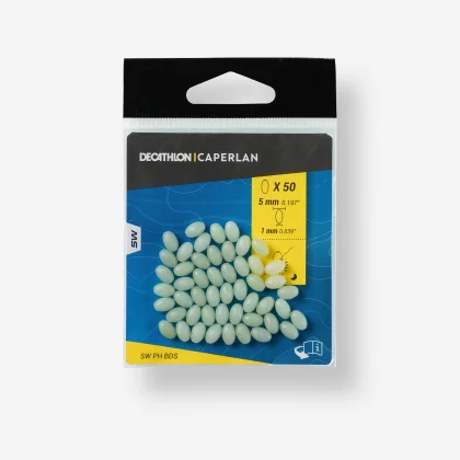 CAPERLAN Tvrdý fosforeskujúci korálik 5 mm na lov technikou surfcasting bez
