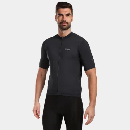 KILPI CAVALET-M Černý cyklistický dres + KILPI HIXON-M Černé cyklistické kraťasy
