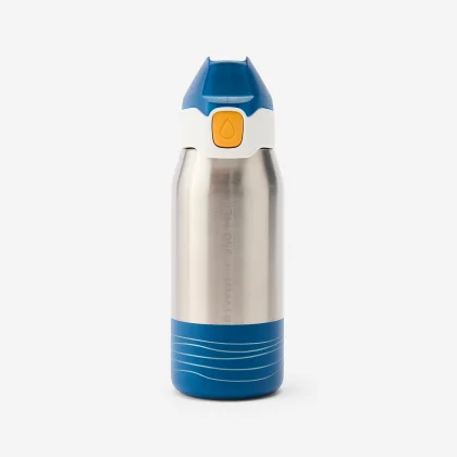 BTWIN Cyklistická fľaša pre deti 3 – 6 rokov antikoro 350 ml modrá bez