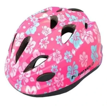 Nexelo Funny Růžová Květy S 48 - 52 cm - S přilba
