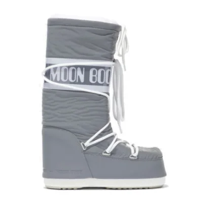 Dívčí vysoké zimní boty MOON BOOT ICON REFLEX, 001 silver
